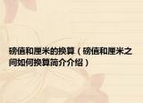 磅值和厘米的换算（磅值和厘米之间如何换算简介介绍）