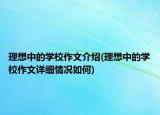 理想中的学校作文介绍(理想中的学校作文详细情况如何)