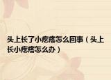 头上长了小疙瘩怎么回事（头上长小疙瘩怎么办）