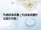 fly的过去式是（fly过去式是什么简介介绍）