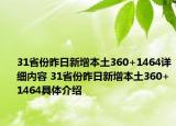 31省份昨日新增本土360+1464详细内容 31省份昨日新增本土360+1464具体介绍