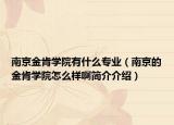 南京金肯学院有什么专业（南京的金肯学院怎么样啊简介介绍）