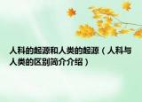 人科的起源和人类的起源（人科与人类的区别简介介绍）
