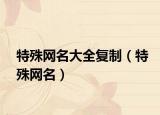 特殊网名大全复制（特殊网名）