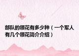 部队的领花有多少种（一个军人有几个领花简介介绍）