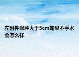 左附件囊肿大于5cm如果不手术会怎么样