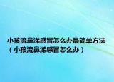 小孩流鼻涕感冒怎么办最简单方法（小孩流鼻涕感冒怎么办）