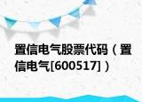 置信电气股票代码（置信电气[600517]）