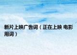 新片上映广告词（正在上映 电影用词）