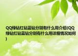QQ绿钻红钻蓝钻分别有什么用介绍(QQ绿钻红钻蓝钻分别有什么用详细情况如何)
