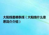 大阳线是哪条线（大阳线什么意思简介介绍）