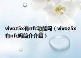 vivoz5x有nfc功能吗（vivoz5x有nfc吗简介介绍）