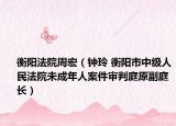衡阳法院周宏（钟玲 衡阳市中级人民法院未成年人案件审判庭原副庭长）