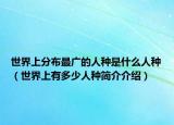 世界上分布最广的人种是什么人种（世界上有多少人种简介介绍）