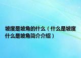 坡度是坡角的什么（什么是坡度什么是坡角简介介绍）