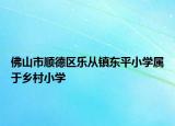 佛山市顺德区乐从镇东平小学属于乡村小学
