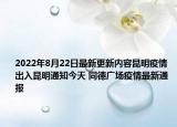 2022年8月22日最新更新内容昆明疫情 出入昆明通知今天 同德广场疫情最新通报
