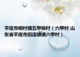 平度市明村镇五甲埠村（六甲村 山东省平度市旧店镇镇六甲村）