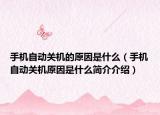 手机自动关机的原因是什么（手机自动关机原因是什么简介介绍）