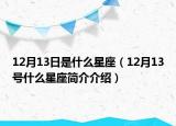 12月13日是什么星座（12月13号什么星座简介介绍）