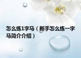 怎么练1字马（新手怎么练一字马简介介绍）