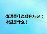 体温是什么颜色标记（体温是什么）