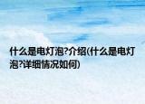 什么是电灯泡?介绍(什么是电灯泡?详细情况如何)