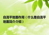 自流平地面作用（什么是自流平地面简介介绍）