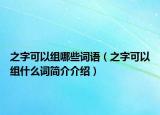 之字可以组哪些词语（之字可以组什么词简介介绍）