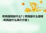 吃鸡游戏是什么?（吃鸡是什么游戏-吃鸡是什么简介介绍）