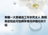 泰国一大象被迫工作杀死主人 真相竟是如此可怕具体情况详细内容介绍