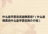 什么是平舌音还是翘舌音?（什么是翘舌音什么是平舌音简介介绍）