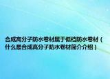 合成高分子防水卷材属于低档防水卷材（什么是合成高分子防水卷材简介介绍）