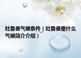吐鲁番气候条件（吐鲁番是什么气候简介介绍）