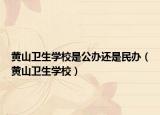 黄山卫生学校是公办还是民办（黄山卫生学校）