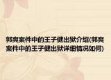 郭爽案件中的王子健出狱介绍(郭爽案件中的王子健出狱详细情况如何)