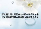 第六届全国人民代表大会第一次会议（中华人民共和国第六届全国人民代表大会）