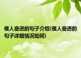 催人奋进的句子介绍(催人奋进的句子详细情况如何)