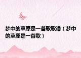 梦中的草原是一首歌歌谱（梦中的草原是一首歌）