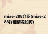 miae-288介绍(miae-288详细情况如何)