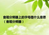 音箱分频器上的字母是什么意思（音箱分频器）