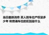 当日最新消息 买人防车位产权是多少年 和普通车位的区别是什么