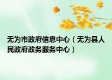 无为市政府信息中心（无为县人民政府政务服务中心）