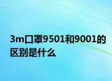 3m口罩9501和9001的区别是什么