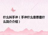 什么叫手冲（手冲什么意思是什么简介介绍）