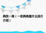 两优一高（一优两高是什么简介介绍）