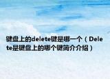 键盘上的delete键是哪一个（Delete是键盘上的哪个键简介介绍）