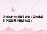 天津软件学院招生简章（天津市软件学院是几本简介介绍）