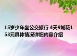 15岁少年坐公交旅行 4天9城花153元具体情况详细内容介绍