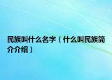民族叫什么名字（什么叫民族简介介绍）